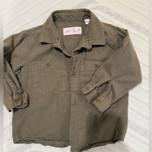 Zara Kids Khaki Button-Down Shirt